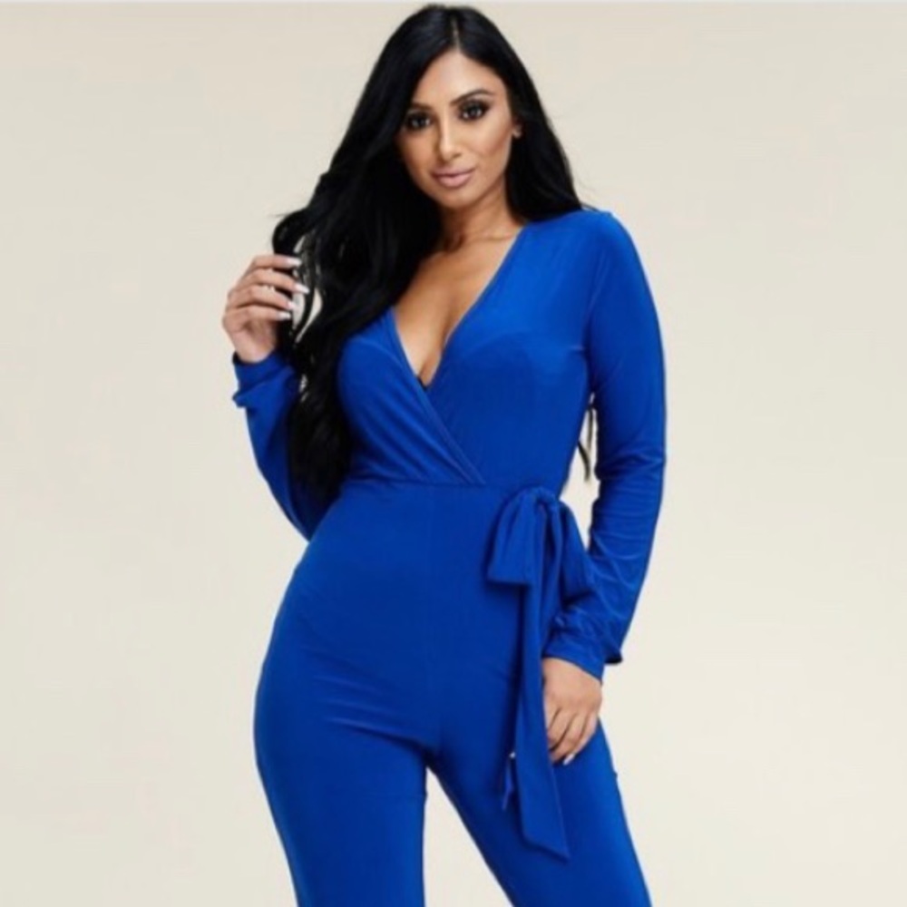 Blue jumpsuit